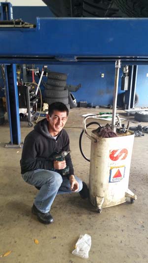 One of our ASE Certified Technicians working in our garage.